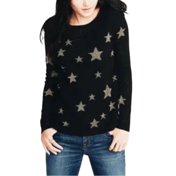 Old Navy | Sweaters | 22 Old Navy Black Gold Star Knit Sweater Sz Xs |  Poshmark